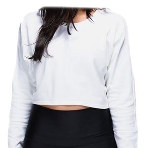 White lululemon crop sweater
